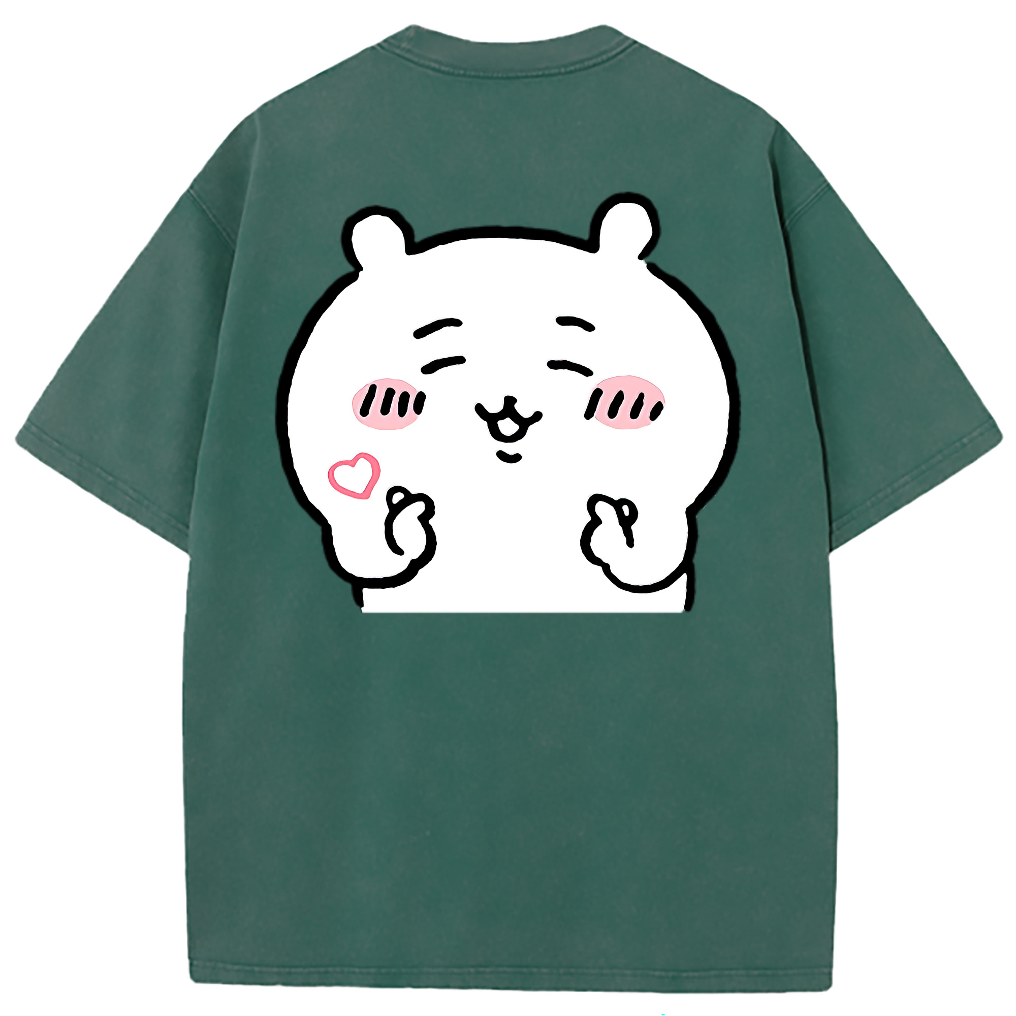（画像用） ちいかわ ちいかわ Chii-kawa chiikawa 綿100% ヴィンテージ風 半袖Tシャツ（背面プリント）
